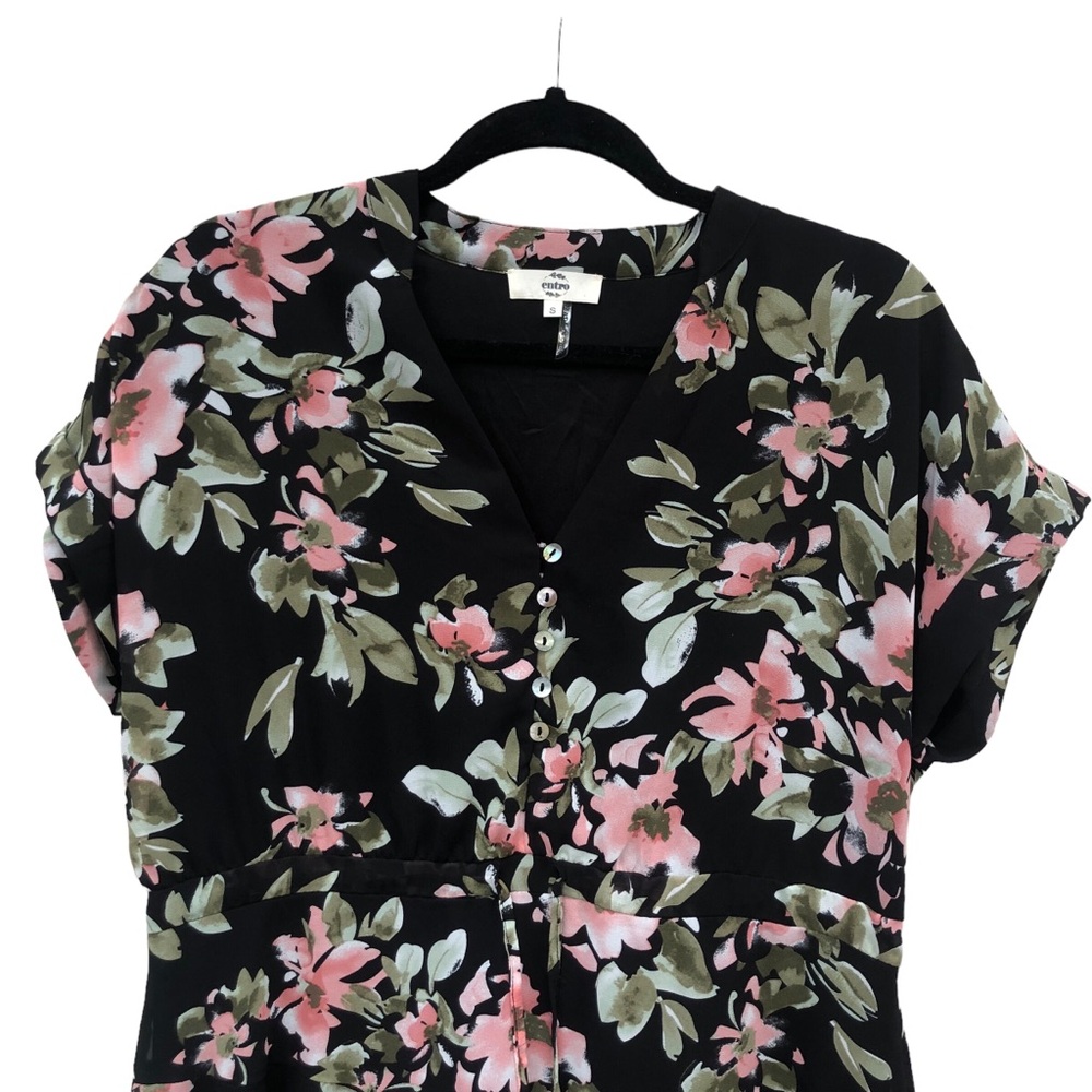 Entro Floral Short Sleeve Dress size Small - Picture 4 of 8